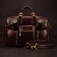 Duffel Bags Luxury Genuine Leather Men's Travel Bagage Bag Men Duffle Weekend Overnight Large Tote Bolsa M038#
