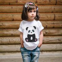 Shelves Kids Boys T-shirt And Girls Prints Design Tshirts Pandas Bamboo Polar Dance Kawaii Harajuku Cute T-shirts