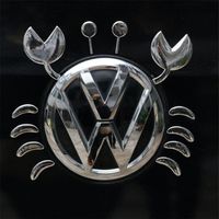 Funny 3D Crab Sticker Decal Badge Emblem Car Vinyl Logo Decals For VW Volkswagen Any Car234b