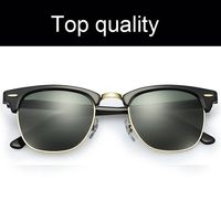Designer Sonnenbrille Herren Frauen Sonnenbrille Club Sun Glass UV-Schutz Glasgläser mit schwarzem oder braunem Ledertasche, alle Einzelhandels-161Q