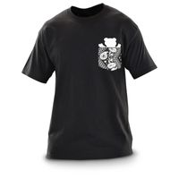 Herren-T-Shirts Vintage Heavyweight Bandana Pocket T-Shirts Bären Druck schwarzes T-Shirt für Männer 2022 Sommer Teemen's's