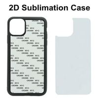 TPU PC Blank 2D Sublimation Case di sublimazione Custodia di trasferimento di calore per iPhone 14 13 12 mini pro max 11 xr xs 8 7 plus con inserti in alluminio