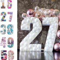 Cm grande número de mosaico balão quadro de balão preceto diy dígito balão de recheio de festas de aniversário de aniversário decorações de casamento j220711