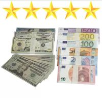 Copiar dinheiro Prop Euro Dollar 10 20 50 100 200 500 suprimentos de festas Fake Movie Money Billets Play Collection 100 PCs/pacote