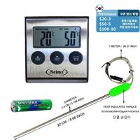 Digital BBQ Roast Meat Thermometer for Kitchen Oven Food Cooking with 22cm Long Temperature Sensor Probe for Milk Sugar Liquid 220531