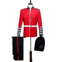 남자 정장 블레이저스 남성 왕립 가드 의상 르네상스 중세 영국 군인 유니폼 공연 영어