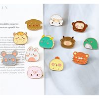 Colored Lapel Pin Brooch Twelve Chinese Zodiac Signs Design ...