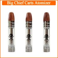 Big Chief Atomizer Wood Tips Vape Pen Cartridge 0.8ml Cartridges 510 Thread Thick Oil Empty Tank Dab Wax Vaporizers EVA Foam Package