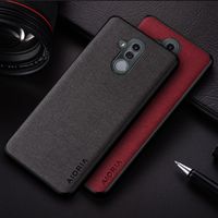 Cases For Huawei Mate 20 Lite Pro coque simple design lightweight durable solid color textile leather cover funda