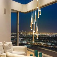 Anhängerlampen Verstellbare LED -Leuchten hängende Lampenleuchte Treppe Restaurant Home Dekorative Küche Wohnzimmer Dekoration Lamparaspendant