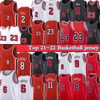 Lonzo 2 Ball Demar 11 Derozan Basketbal Jerseys 23 Michael Zach 8 Lavine Alex 6 Caruso Mannen T-shirt 75th Anniversary Chicagos Jersey Bull