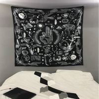 2019 Nouveau design Mandala mur suspendu tapissery noir blanc mode boho ta277g