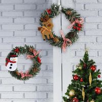 Декоративные цветы венки мини -рождественский венок декор стены дверь висят орнамент Гарланда Рождественская вечеринка Цветочное кольцо Празднование