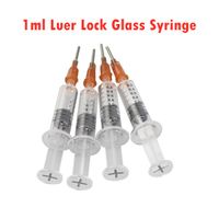 Co2 1ML Luer Lock Head Touch Syringe Tip Pyrex Injector For Thick DHL Oil Cartridges Tank Cigarettes Color E Atomizers Glass Cigs Clear Iulo