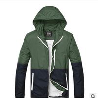 Jacket Men Windbreaker Coat Fashion Hooded Jacket Fashion Men Ladies Thin Outwear Casual Basic Army green Jackets280R