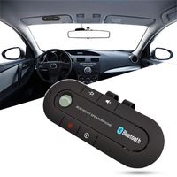 Bluetooth Hands Free Car Kit Trådlös ljudmottagare Högtalare Telefon MP3 Musikspelare Sun Visor Clip Multipoint Buller Avbrytande