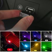 1pc mini luzes de carro LED USB Interior atmosfera ambiente ambiente lâmpada brilhante luminária decorativa plug portátil universal plug e reproduzir acessórios de automóveis