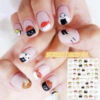 HANYI series HANYI-293-91 sushi designs cute egg COOL 3d nail art stickers decal template diy nail tool decorations275x
