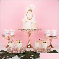 Hochzeitsdekoration Party liefert Events Mode Luxus Kuchen Mittelstücke Metall Stand Make -up DHC5R