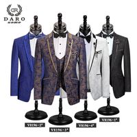Men Suit Bridegroom Wedding Tuxedo Style Blazer Pattern Jacket Vest Pant 3 Piece Slim Fit Black Gold White Royalblue Custom 220504