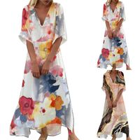 Casual Dresses Short Sundresses For Women Women's Summer Floral Maxi Dress Half Sleeve Flowy Boho PetiteCasual