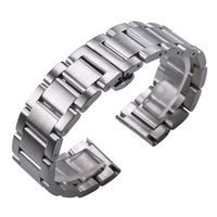 Solid 316L Stainless Steel Watchbands Silver 18mm 20mm 21mm 22mm 23mm 24mm Metal Watch Band Strap Wrist Watches Bracelet 220627