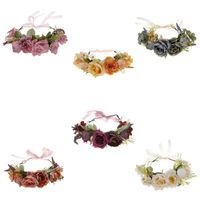 Kopfbedeckungen Blumenstirnband Frauen Bohemian Crown Boho Brautkranz Haar Hoophenstücke