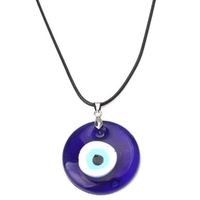 Colares de pingentes de olho turco do diabo turco para homens mulheres vidro azul olhos malignos colares de joias acess￳rios de presente em massa