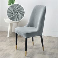 Cubierta de sillas de silla de espalda de vellón polar sillas de comedor lavables cubiertas cubiertas de silla de la oficina de slip -slip