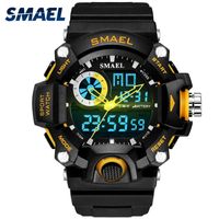 Smael Watches Mens LED Reloj digital Hombres Deportes Deportes Militar Ejército Relojes de pulsera Masculino analógico S Transant Reloj Hombres Reloj Hombre 220418