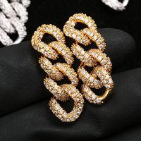 Stud Hip Hop Claw Setting Cubic Zirconia Bling Out Cuban Link Chain Nappa Orecchino per uomo Rapper Jewelry Drop StudStud