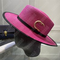 Erkek Kadın Tasarımcı Hasır Şapka Moda Sunhat Marka Gold Backs Grass Braid Tasarımcıları Kova Şapkaları Kadın Top Cap Beyzbol Kapakları 22681ty