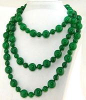 Cadenas 25 "36" 50 "6 mm 10 mm Natural esmeralda Gemstone Beads redondas pequeñas collar de joyas aaachains