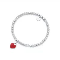 Fashion Classic 925 Sterling Silver Love Heart Bracelet Designers Jewelry Women Holiday Gainge مع Box