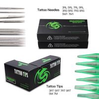 100 Pcss Mixed Sizes Disposable Tattoo Needles Sterilized 100 x COUNTS OF ASSORTED TATTOO DISPOSABLE TIPS218L