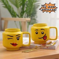 250ml Ceramic Smile Mug Cartoon Coffee Milk Tea Water Cup Cu...