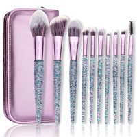 Makeup Brushes Purple Set KEN 10Pcs Foundation Blush Brush Blending Eyeshadow Make Up239Y