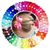 60pcs 3 INC Grosgrain Ribbon Toddler Hair Associory with Aligator Barrettes Baby Girls Kids Bows Bows Hair Clips for Stodlers