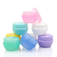 5/10/20/30/50 g Jar contenitori campione di plastica vuoto per la lozione crema Fungo di funghi rotondi barattoli con coperchi/trucco