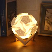 Lampa stołowa LED Wintmill Night Light Nordic Nowoczesny Drewniany Księżyc Okrągły Desk Ball Light USB Dla Dzieci Room Oświetlenie Dekoracji W220330