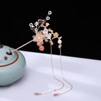 Hair Clips & Barrettes Chinese Wedding Bride Crystal Hairpin Antique Flower Pearl Handmade Chopsticks Long AccessoriesHair