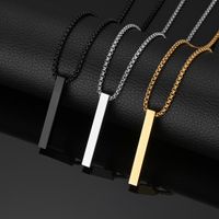 12 pezzi a quattro lati Incisione della barra quadrata personalizzata Nome personalizzato collana a ciondolo per donne/uomini amanti dei gioielli