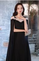 theme costume black shoulder veil sleeve embroidery long court gown Medieval dress Renaissance Gown princess Royal victoria