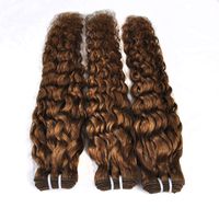 Dropshipping straight body wave deep curly human <strong>honey brown hair weave</strong> 3pcs 100g piece 8-30inches