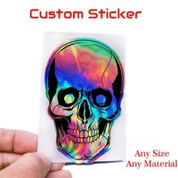 Packaging personalizzato Stampare il tuo testo Design Kiss Diet Cut Personal Fac Etichetta laser Laser Vinyl Glossy Matte Sticker 220711