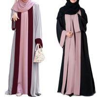Ethnic Clothing Muslim Women Abaya Maxi Robe Patchwork Ramad...