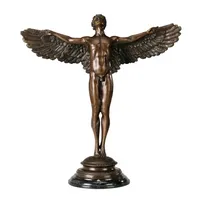 Large Sculpture Greek Mythology God Icarus Statue Hot Cast Bronze Antique Nude Man Art Home Villa Decoration