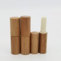 4g/4ml vazio natural de bambu natural batom diy lip bálsamo recipiente cosmético Novo garrafa de design de bambu