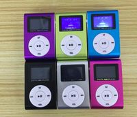 MP3 Player Mini USB Metal Clip Audio Audio LCD Screen Micro SD TF Card Lettore مع كابل بيانات سماعة الأذن