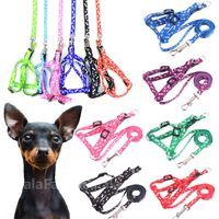 Dog Collars & Leashes Small Cat Harness Leash Adjustable Ves...